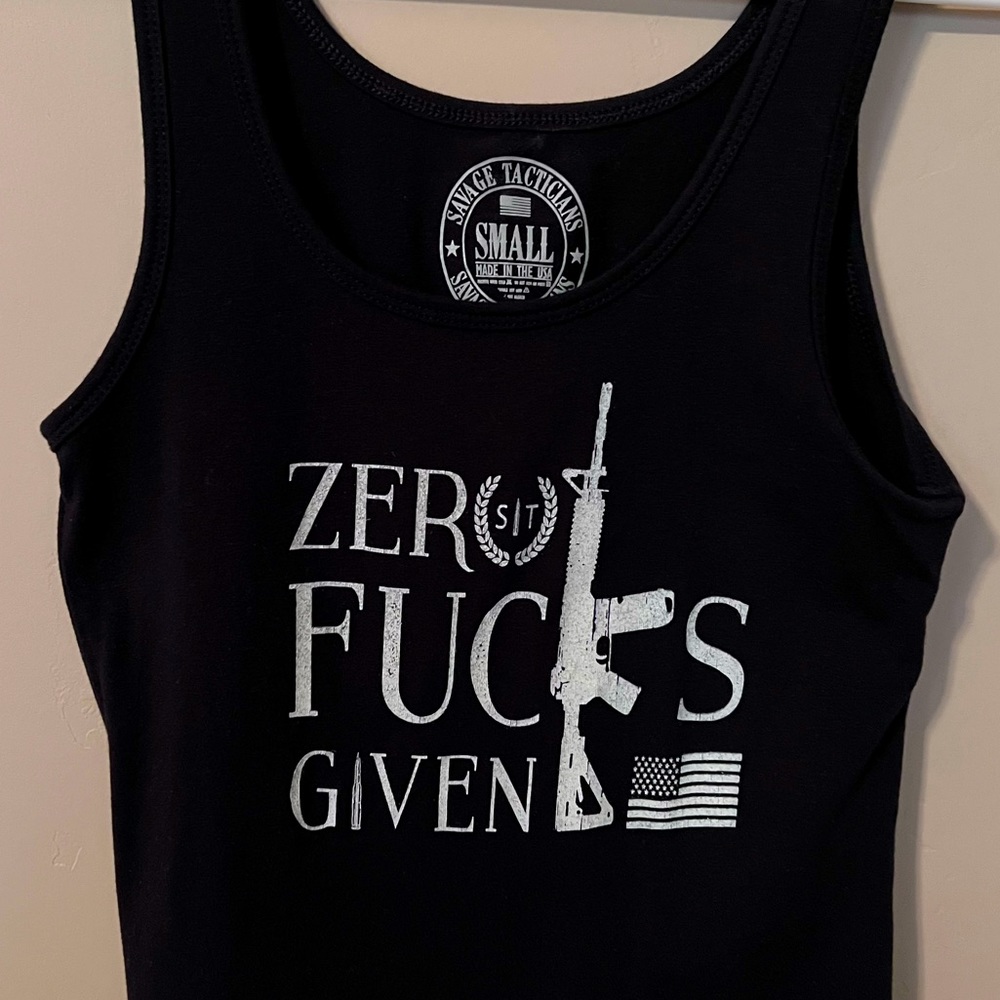Savage Tacticians USA tank black No F Given